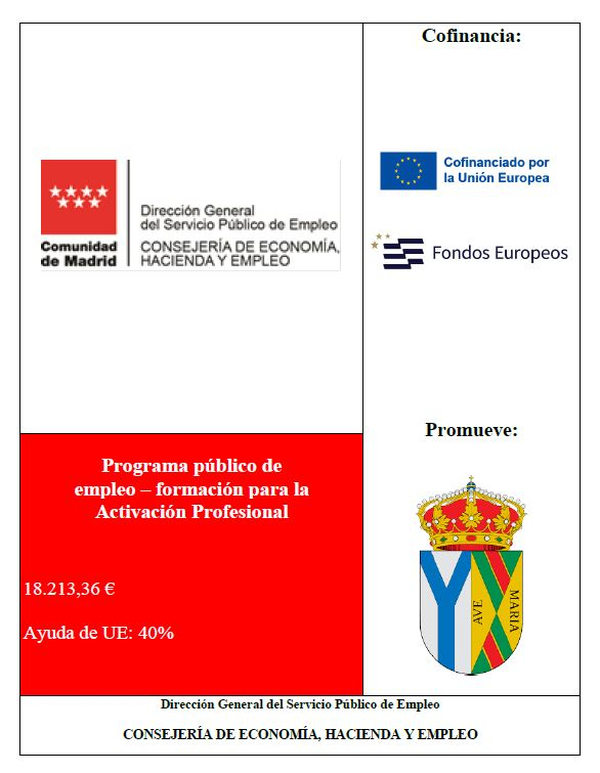 Prog publico empleo formacion activacion profesional Horcajo Aoslos 2026
