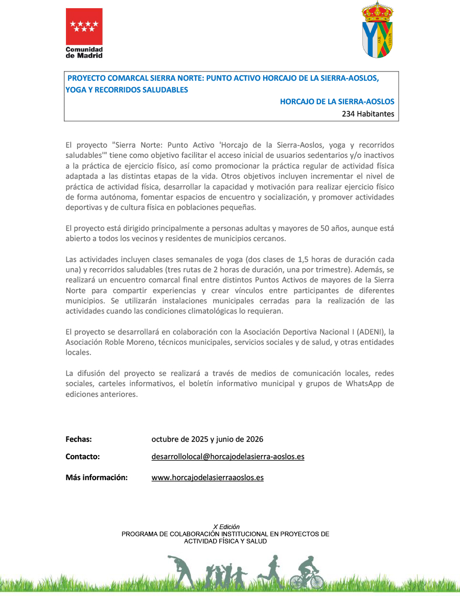 Horcajo de la Sierra y Aoslos Punto activo